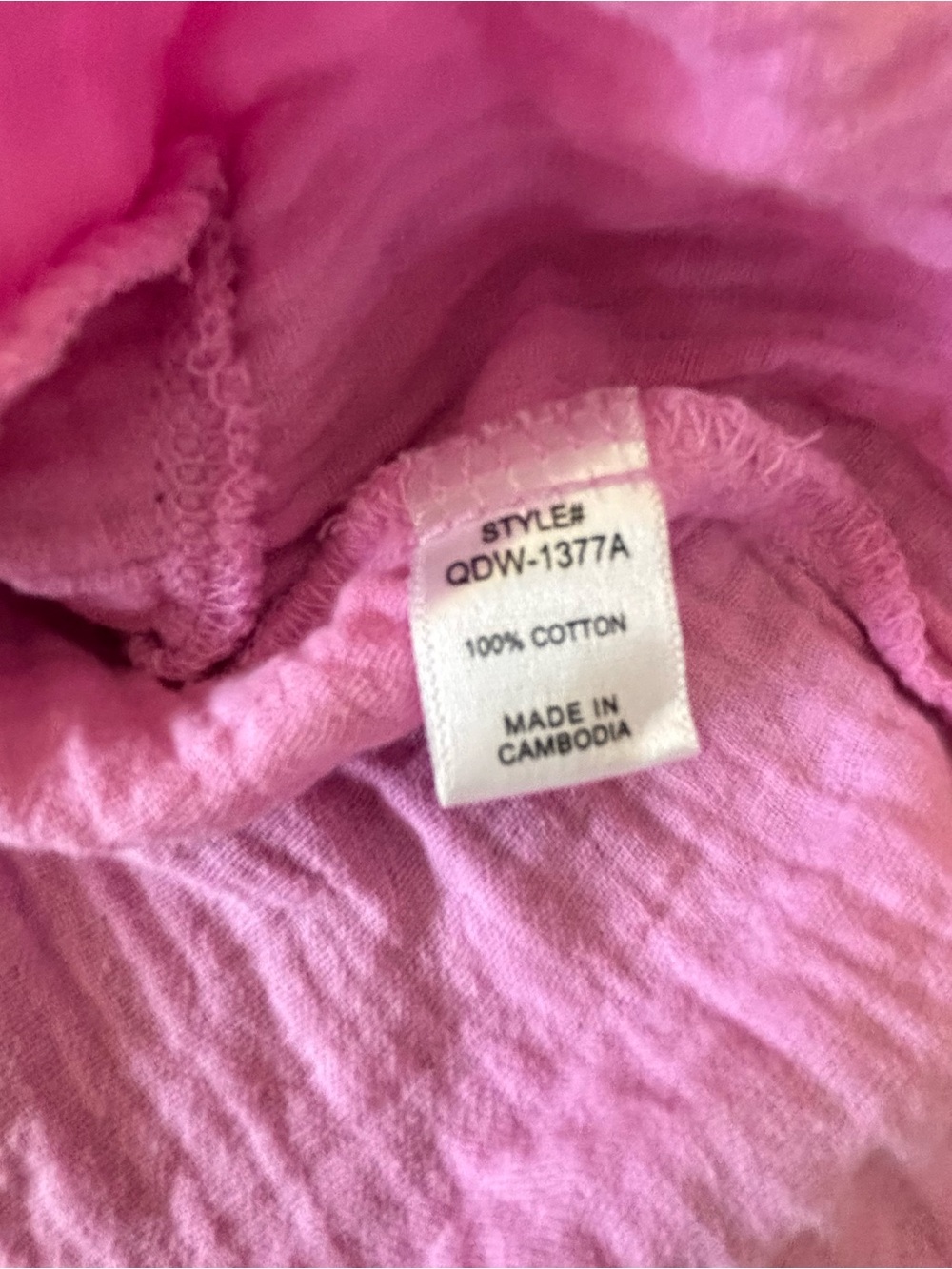 100% Cotton Zenana Outfitters Pink Gauze Dress/Top - Picture 2 of 7
